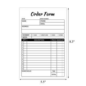 Sales Order Book 2Part Carbonless Sales Invoice <strong>Receipt</strong> Book With Cardboard Custom <strong>Receipt</strong> Book 5.5X8.3&quot; Waiter <strong>Receipt</strong> Paper - Product Image 4