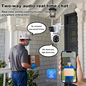 Sistema de cámara de seguridad inalámbrica 4MP H.265 + Kit de cámara de visión nocturna a todo color 4CH Wifi con pantalla IP66 a prueba de agua - Product Image 6