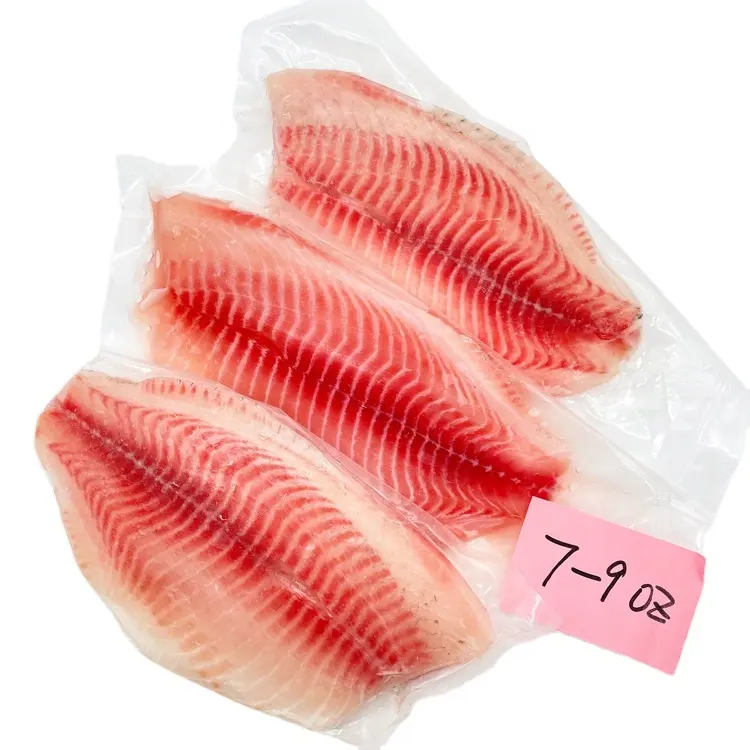 China fornecedor ivp tilapia filé de peixe 10 lbs 3-5 5-7 7-9 oz frozen tilapia fillet