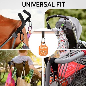 <strong>Multi</strong> Purpose <strong>Hook</strong> and <strong>Loop</strong> Baby Stroller <strong>Hooks</strong> for Bags - Product Image 6