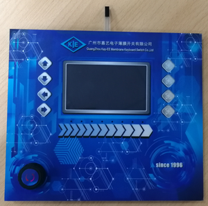 Teclado de membrana capacitivo con LCD debajo de la ventana y botones y perilla táctiles sensibles - Product Image 2