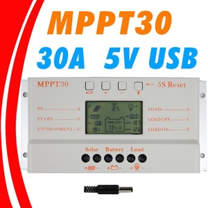 30A MPPT Controller di ricarica solare Display LCD luce di carico Timer interruttore automatico per 12V 24V pannello solare regolatore di carica solare - Product Image 3