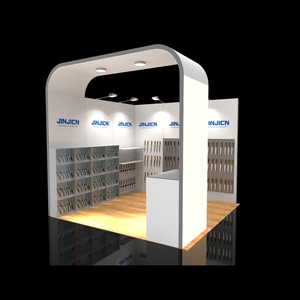 Cortadores Blanco Modular 3x3 Cabina de exposición Diseño simple ideas 3D Esquema de carcasa de aluminio Cabina de feria comercial - Product Image 4