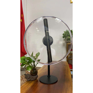Çıplak göz 3D holografik reklam makinesi Fan hava görüntüleme LED ışık dönen ekran stereoskopik askıya projektör - Product Image 3