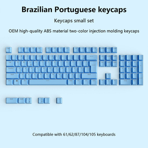 Teclas translúcidas personalizadas en varios idiomas 104 tapas de teclado de texto francés brasileño Teclas de repuesto de teclado mecánico - Product Image 3