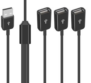 USB2.0 erkek 3 USB A dişi Splitter kablo desteği dizüstü bilgisayar için veri aktarımı, USB klavye, Flash sürücü (1 in 3 Out) - Product Image 1