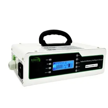 Carregador de bateria de lítio 48v 10a Lifepo4 com carregamento automático de 3 estágios comutável para todos os tipos de baterias