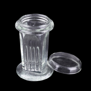 Recipiente transparente químico de laboratorio, 5 piezas, microscopio de lugar, tarro de tinción de portaobjetos de vidrio Coplin redondo Circular con tapa - Product Image 4
