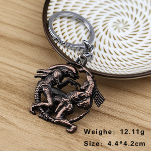 Film geri sahne yabancılar Predator AVP anahtarlık Alien kraliçe şekil anahtarlıklar erkekler anahtar aksesuarları hediye - Product Image 6