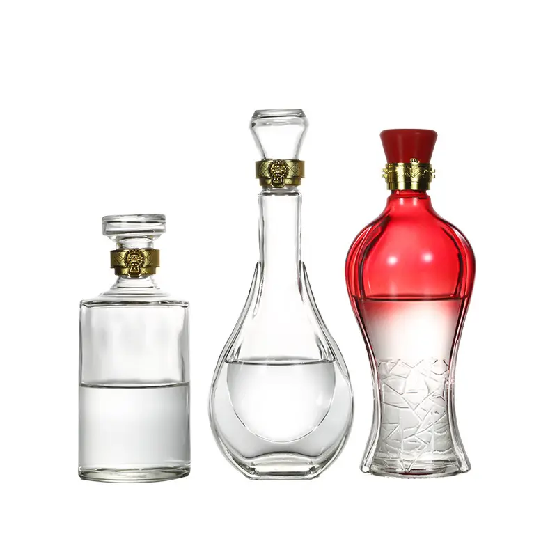 Preço barato amostra de venda vazio whisky espírito licor garrafa de rum de vidro 700ml 1 litro para licor