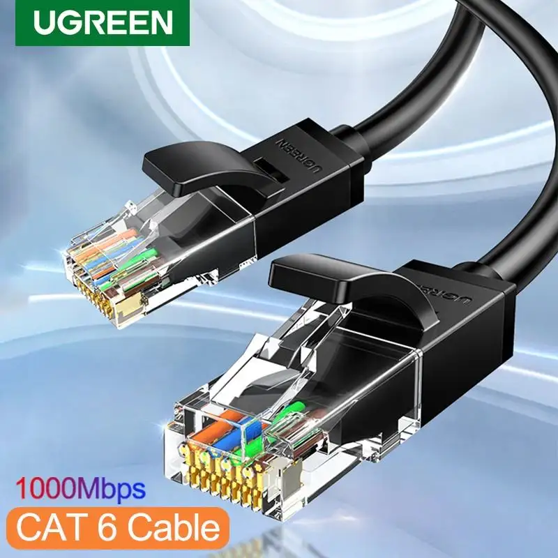 Ugreen – câble Ethernet 1000mbps Cat 6, cordon Lan réseau Utp Gigabit, fil de réseau pour routeur d'ordinateur portable, câble Ethernet Rj45 Cat6