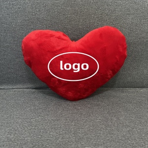 Özel Logo nakış ile sevgililer günü için özelleştirilmiş kalp şeklinde Polyester yastık yumuşak dolması PP pamuk ayı - Product Image 2
