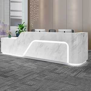 公司接待处/办公室美容院酒店应用的现代简单彩绘木柜台 - Product Image 5