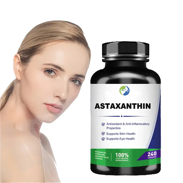 OEM Hautgehänge natürliche Astaxanthin-Ernährungsergänzungsmittel 12 mg Astaxanthin-Kapseln