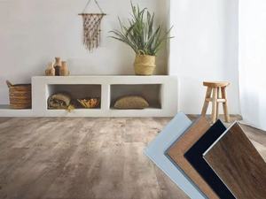 Meşe, ceviz ve tik tasarımları fabrika fiyat SPC döşeme için mat ahşap tahıl PVC Film - Product Image 4