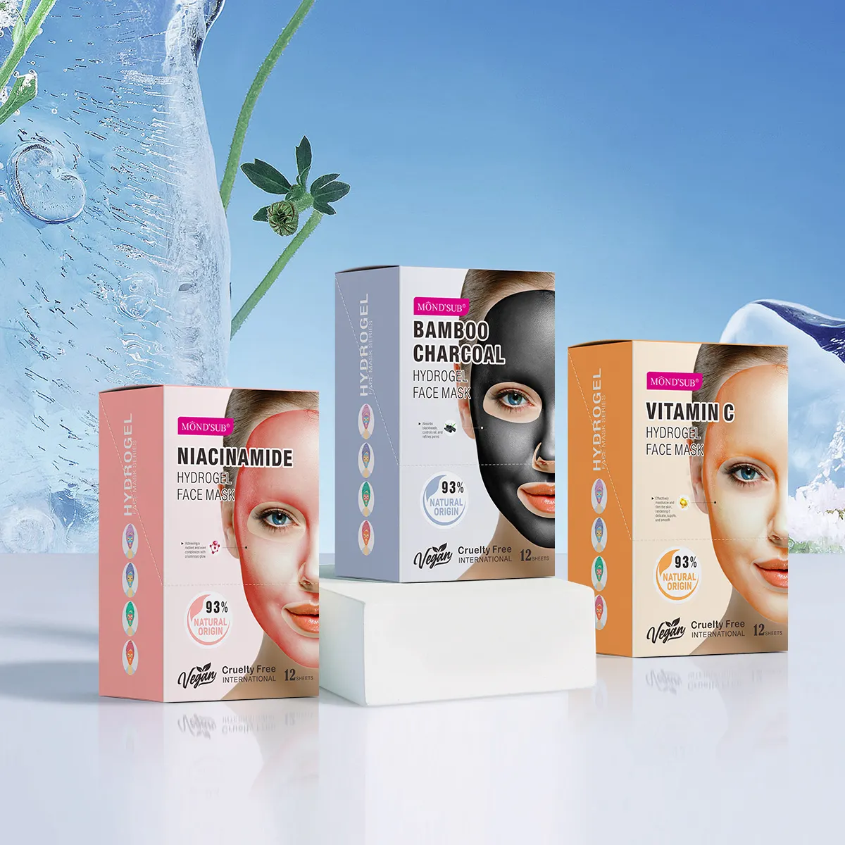Koreaanse Veganistische Rustgevende Kristallen Collageen Masker Gezicht Schoonheid Huidverzorging Hydraterende Gel Sheet Hydrogel Gezichtsmasker