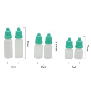 可生物降解的空5毫升10毫升15毫升聚乙烯聚丙烯液体滴眼液塑料瓶，带儿童安全螺帽 - Product Image 2