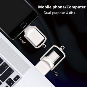 最も安価な高速2 in 1 USB C 3.0cleメタルUSBフラッシュドライブタイプCマイクロ32GB 64GB 128GB OTGUSBフラッシュドライブデバイス - Product Image 3