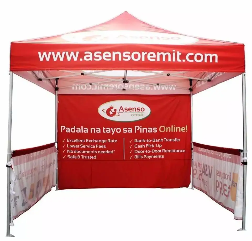 Gazebo plegable de aluminio con impresión personalizada, carpa para eventos, publicidad, promoción, 10x10