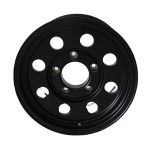 PCD <span class=keywords><strong>5x165.1</strong></span>毫米合金车轮用汽车锻造合金车轮轮辋，全缎面黑色涂装17x9.0英寸铝轮辋