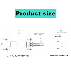 safety area protection &amp; people counting <strong>sensor</strong> IP67 TOF 3D solid-state lidar range <strong>sensor</strong> - Product Image 5