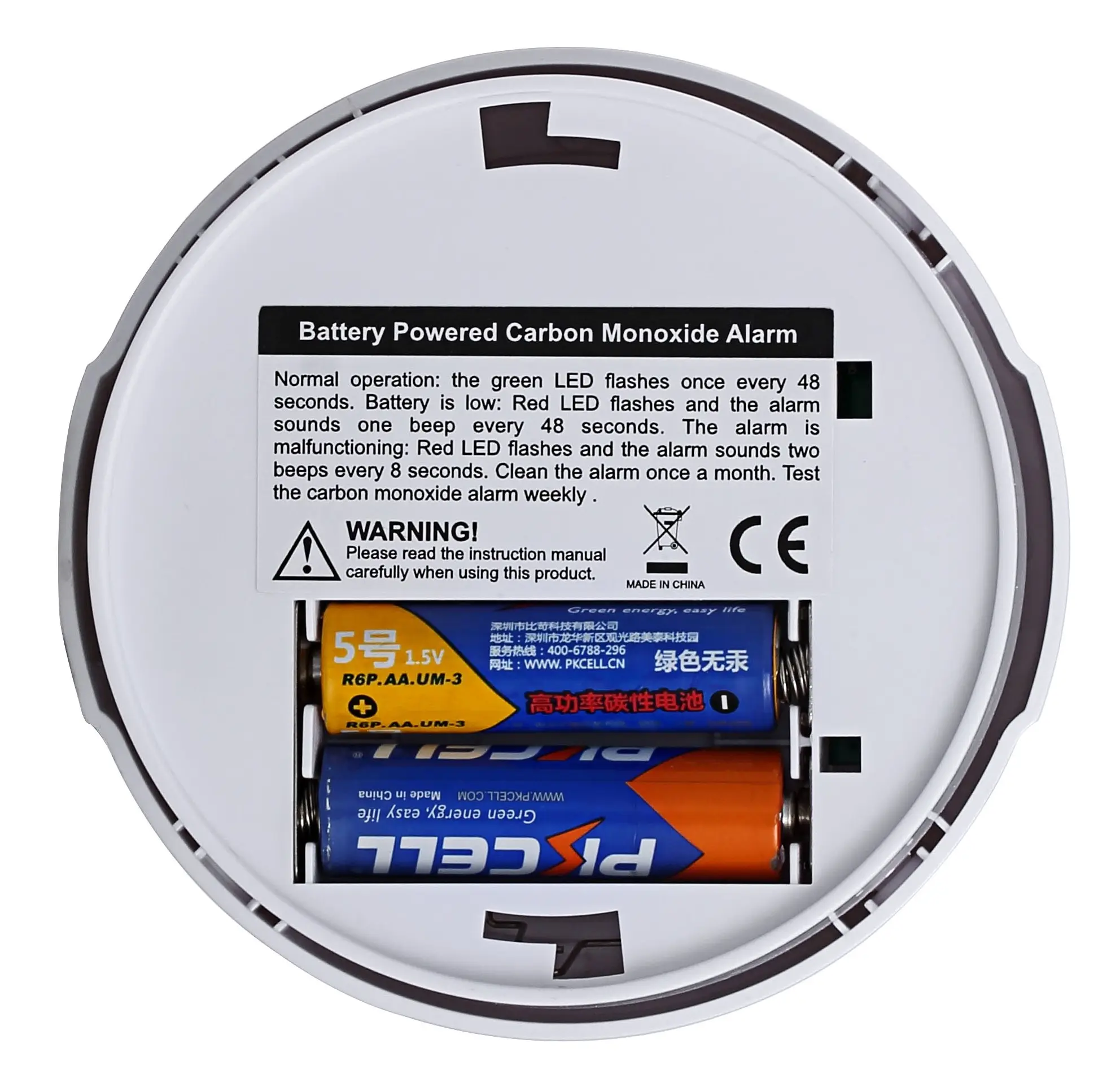 2O24 Year Factory Home Security Carbon Monoxide Sensor CO Alarm with TUV CE EN50291