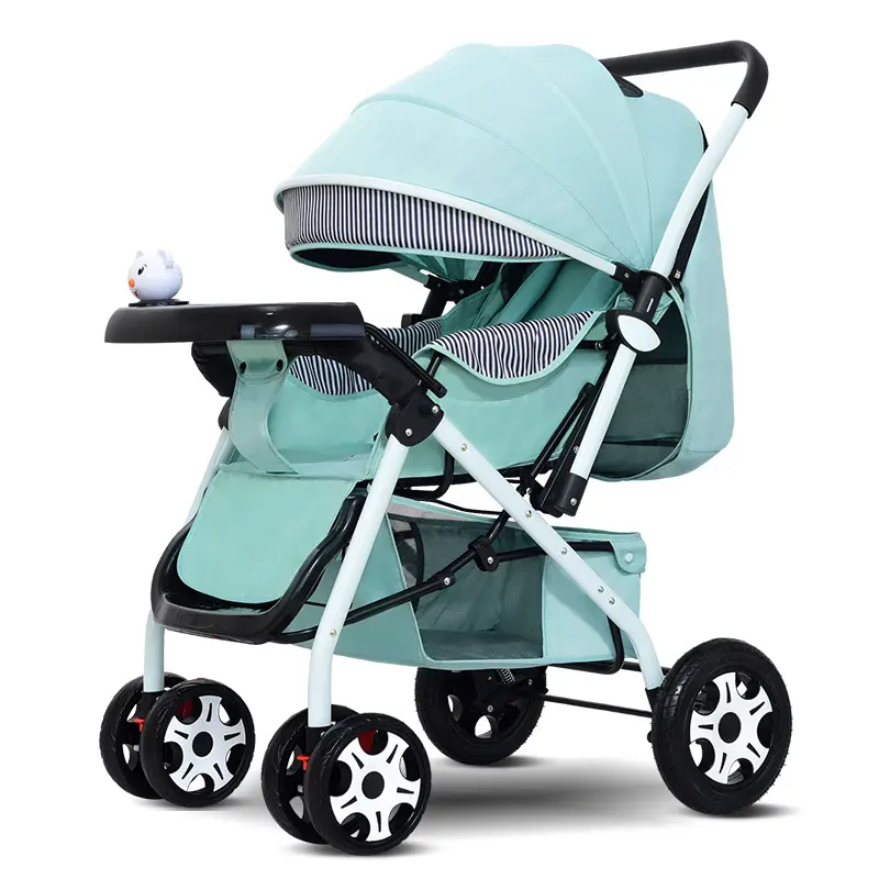Xe đẩy em bé sơ sinh xe đẩy em bé cảnh quan cao bốn bánh xe đẩy gấp phụ kiện hấp thụ sốc Xe đẩy trẻ em
