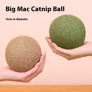 Bola de hierba gatera ecológica supergrande de 10cm, juguete de hierba gatera para molares, Bola de menta, venta al por mayor, juguete de fruta para insectos y agallas para gatos - Product Image 4