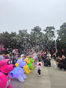 קוד סריקה אופנתית אופניים חשמליים לפוצץ בועה כלבלב קריקטורה חיה מודל רכיבה עבור פארקי שעשועים - Product Image 4