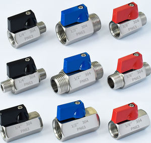 TKFM Both Female Connection Stainless Steel 304 Length 38.5mm Mini Ball Valve 1/4 - Product Image 3