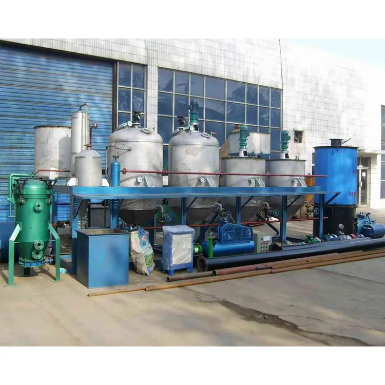 10TPD attrezzatura per la raffinazione dell'olio commestibile impianto di raffineria di olio di semi di cotone in vendita