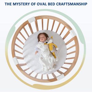 Chỉ B2b 6 Trong 1 EN 716 Tiêu Chuẩn Bán Buôn New <span class=keywords><strong>Convertible</strong></span> Rắn Gỗ Bé Cũi Bằng Gỗ Hình Bầu Dục Bé Giường Cũi Giường Cũi Cho Trẻ Sơ Sinh - Product Image 6