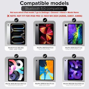 智能键盘对开磁性键盘外壳，带两个视角，适用于iPad 11英寸 - Product Image 5