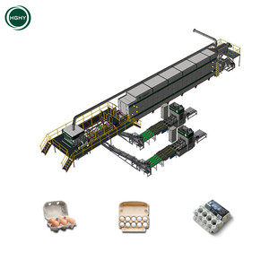 Máquina de prensado en caliente, línea de producción de cartón de huevos, bandeja de botellas de Punnet automática, maquinaria de secado multicapa, fabricación de cajas de huevo - Product Image 5