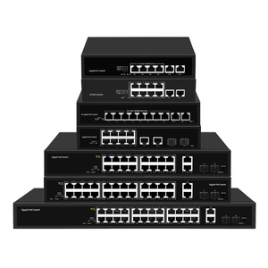 Sunsoont <strong>16</strong>-Port POE Switch with QoS Power over <strong>Ethernet</strong> for IP Cameras Wireless AP and Watchdog - Product Image 1