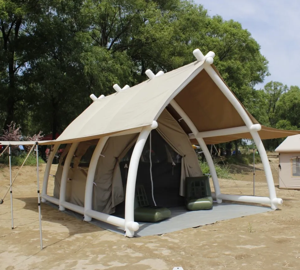 Tenda Kemah keluarga tahan angin luar ruangan, tenda Kemah portabel rumah Kemah, mendaki besar otomatis