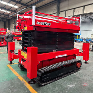 Electric Crawler Scissor Lift 4-16m Aerial 6m 8m 10m 12m 14m Mobile Lifter <strong>Scaffolding</strong> Platform