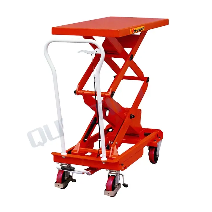 Movable Manual or Electric Motor scissor lift table trolley