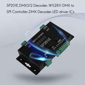 Sp201E Dmx512 светодиодный декодер Dc5-24V адресуемый Rgb цифровой пиксель Ws2811 Ws2815 Sk6812 светодиодные полосы света Spi контроллер сигнала - Product Image 2