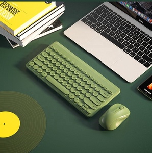 Juego de teclado y ratón inalámbricos Bluetooth a color de serie bonita, ordenador portátil de escritorio, teclado USB silencioso Universal para oficina en casa - Product Image 2
