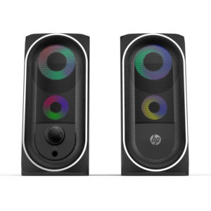 HP-Altavoces estéreo de 6W con cable USB 2,0 para ordenador, con mando de control de volumen e iluminación de 3,5mm AUX RGB, originales, USB - Product Image 4
