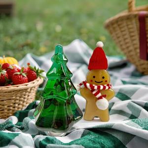 Giáng sinh Gingerbread người đàn ông lấy cảm hứng từ rõ ràng nhựa dùng một lần nước trái cây uống chai với mũ và khăn cho ép và uống - Product Image 3