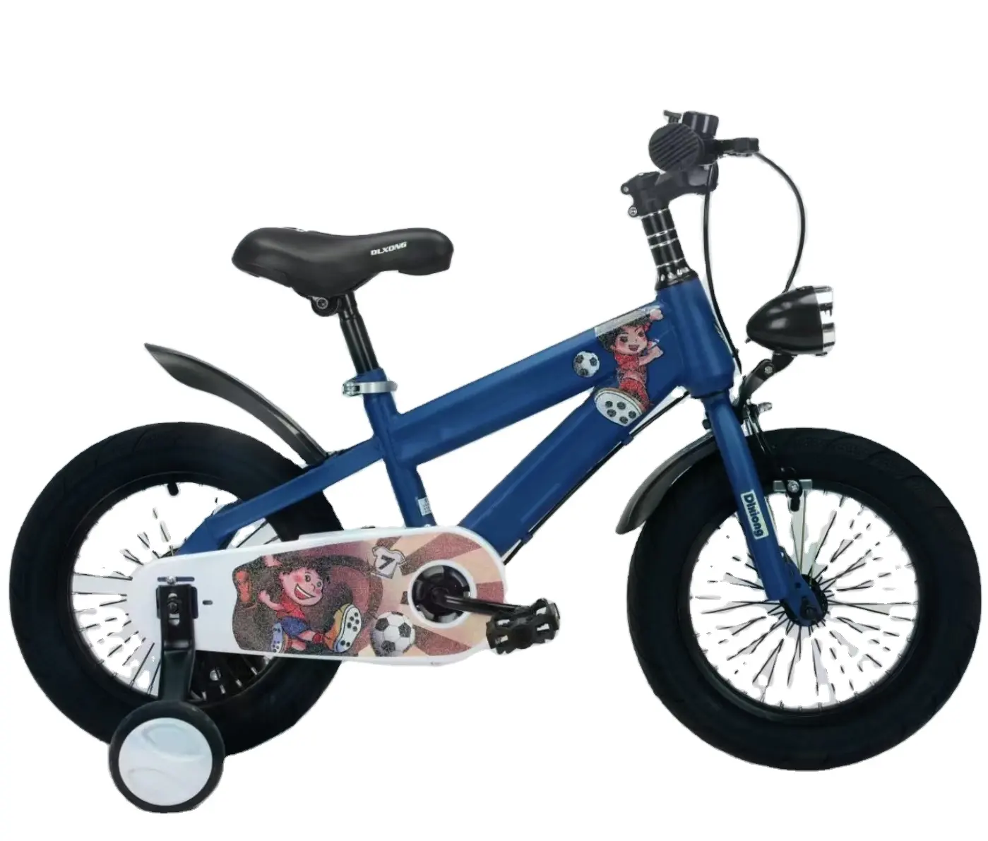 Hot pop bicicleta pintada calcomanía marco de acero de titanio alto 12 "16" 18 "montaña 3-15 años rueda silenciosa ancha bicicleta para niños