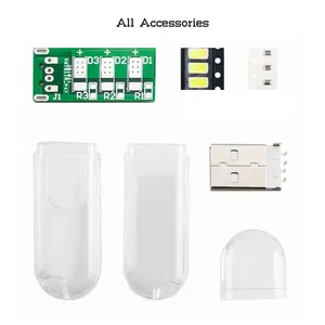 ชุดฝึกการบัดกรีไฟกลางคืน LED แบบ USB โครงการอิเล็กทรอนิกส์แบบ DIY สำหรับการเรียนรู้การบัดกรีการศึกษาที่บ้านและโรงเรียน - Product Image 2