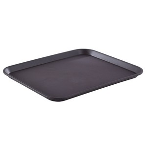 塑料棕色黑色餐厅服务聚丙烯矩形圆形椭圆形防滑食品托盘 - Product Image 1