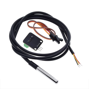 Kit de módulo de Sensor de temperatura DS18B20 impermeable 100CM Cable de Sensor Digital adaptador de Terminal de sonda de acero inoxidable para Arduino