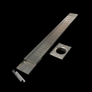 حمام سباحة من الفولاذ المقاوم للصدأ أكثر من تدفق مرنة خندق نظام الصرف الصحي مع كعب الحرس غطاء شبكي للخارجية - Product Image 3