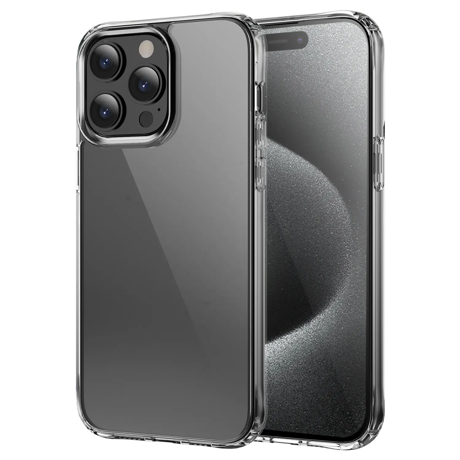 Funda de teléfono móvil antichoque transparente para iPhone 15 funda de teléfono de PC dura transparente para iPhone 15 pro Max