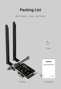 MT7921 Network <strong>Lan</strong> Card WiFi Network Card WiFi 6 Adapter 1800Mbps 2.4GHz 5.8GHz 802.11ax Wireless Adapter Pcie - Product Image 6