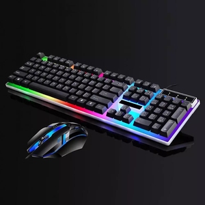 Teclado y ratón G21B con cable, conjunto de teclado y ratón con sensor mecánico emisor de luz USB, cruce de bordes para ordenador pc, novedad - Product Image 2